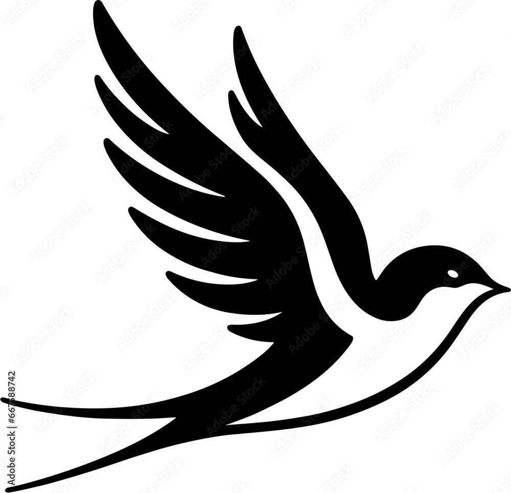 Obraz premium Swallow Icon Illustration