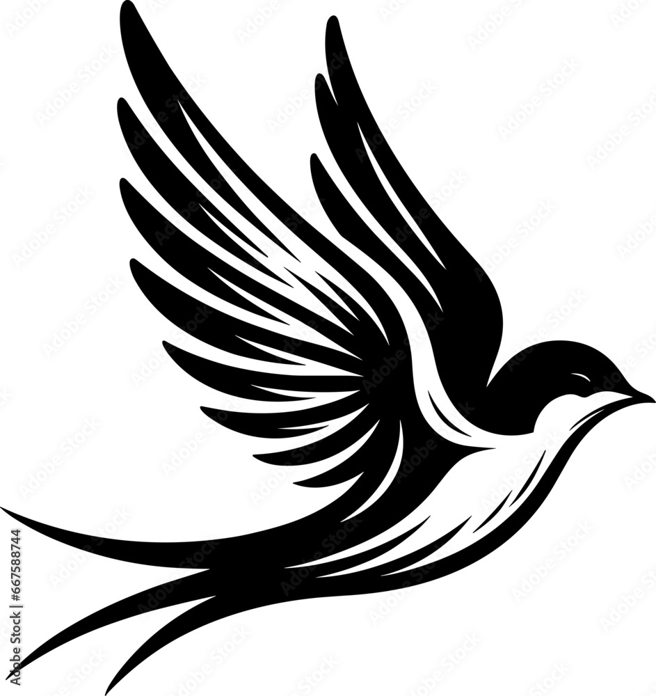 Obraz premium Swallow Icon Illustration