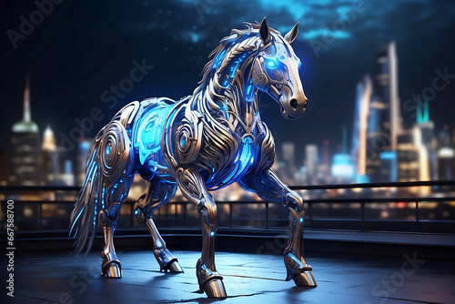 A majestic cybernetic horse.  © ABULKALAM
