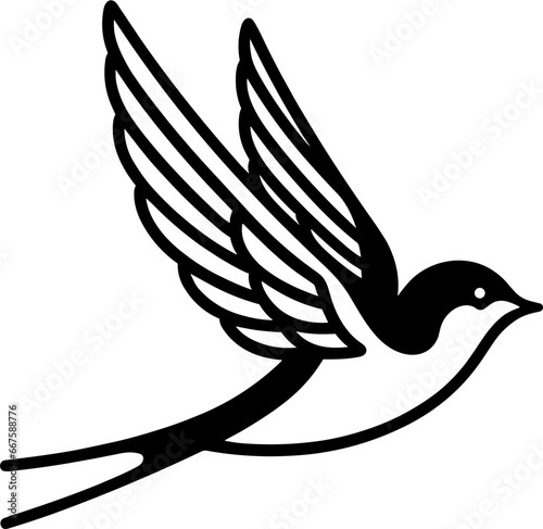 Swallow Icon Illustration