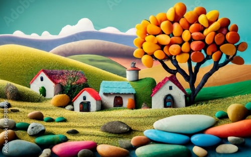 A multi-hued, diverse patchwork of chromatic colors.