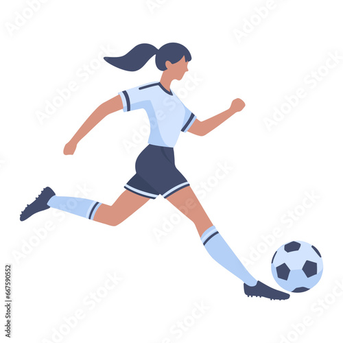 Football soccer player woman clip art. Vector illustration © Formatoriginal