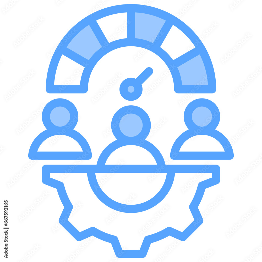 Performance Management Blue Icon Performance Management Blue Icon