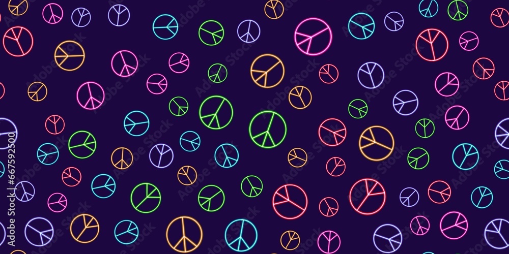 Neon World Peace Seamless Pattern, Pacific. glowing desktop icon, neon sticker, neon figure, glowing figure, neon geometrical figures Neon World Peace Seamless Pattern, Pacific. glowing desktop icon, neon sticker, neon figure, glowing figure, neon geometrical figures