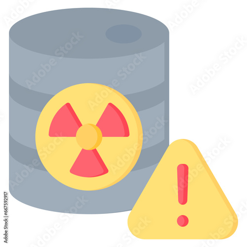 Hazardous Waste Flat Icon
