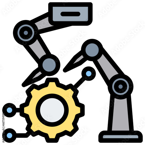 High Tech Outline Color Icon
