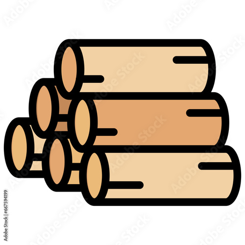 Raw Materials Outline Color Icon