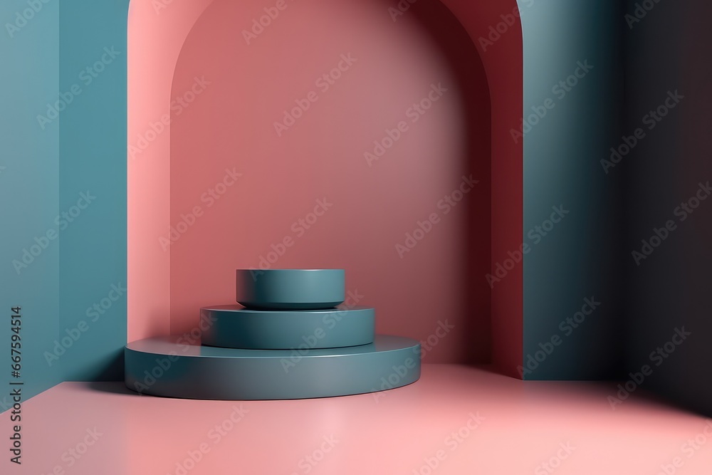 Fototapeta premium fashionable pedestal stand for jewelry or award showcase