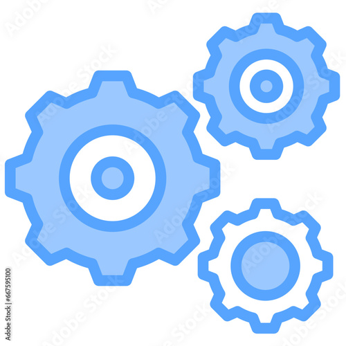 Machines Blue Icon