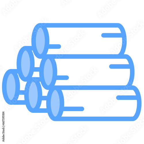 Raw Materials Blue Icon