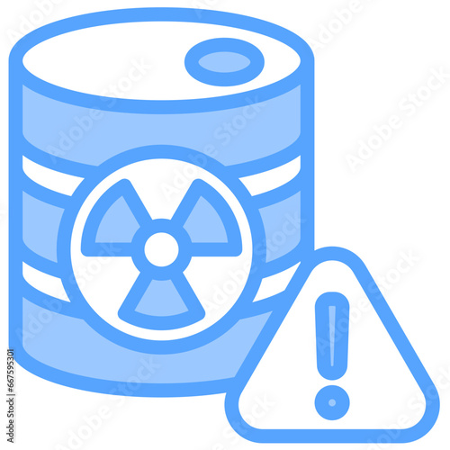 Hazardous Waste Blue Icon