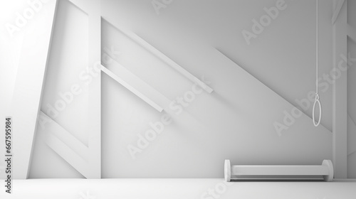 Pull up bars in minimalist empty background