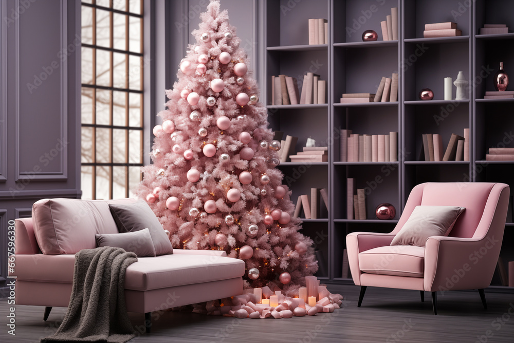 Pastel Pink Christmas Tree 