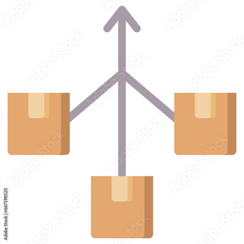 Aggregate Output Flat Icon