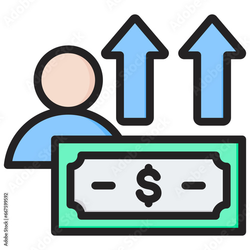 Superannuation Outline Color Icon