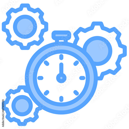 Efficiency Blue Icon