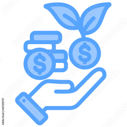 Investment Blue Icon