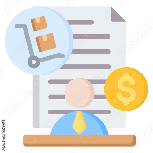 Purchasing Manager Flat Icon