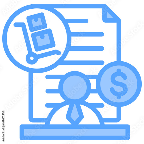 Purchasing Manager Blue Icon