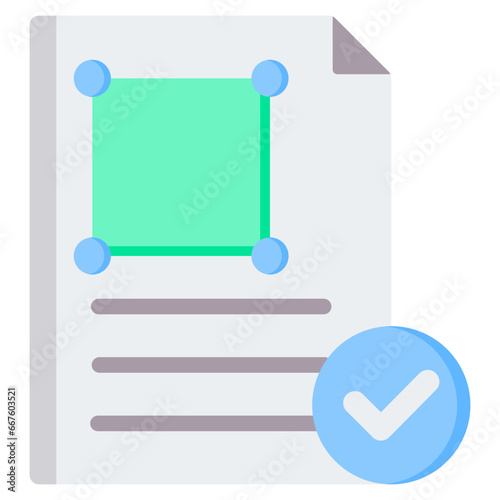 Document Land Flat Icon