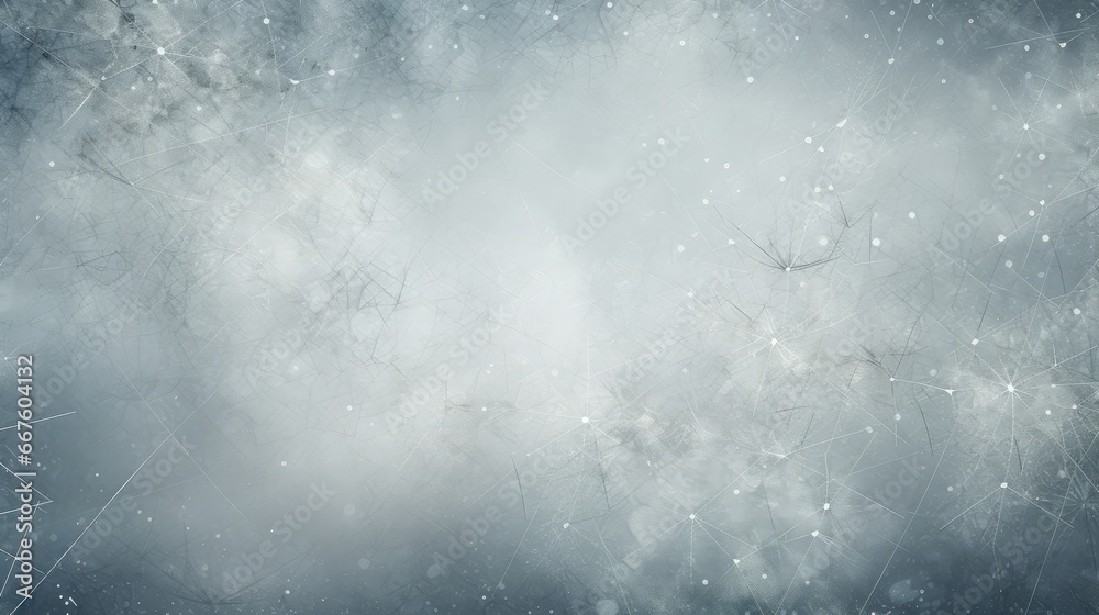 Grunge blue winter frozen background with snowflakes. Generative AI