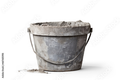 bucket of cement on transparent background, png file