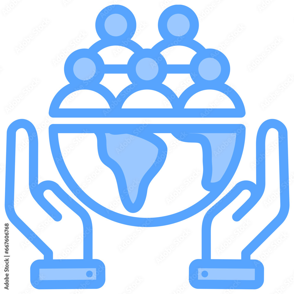 Population Blue Icon Population Blue Icon