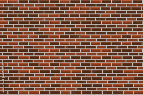 Red brick wall texture useful as a background. Vector illustration.