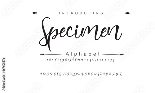 Specimen Abstract modern urban alphabet fonts. Typography sport, technology, fashion, digital, future creative logo font. vector illustration