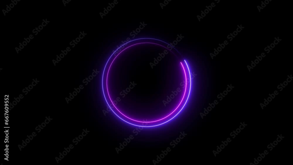 saber neon circle loop, circle loading bar loop animation