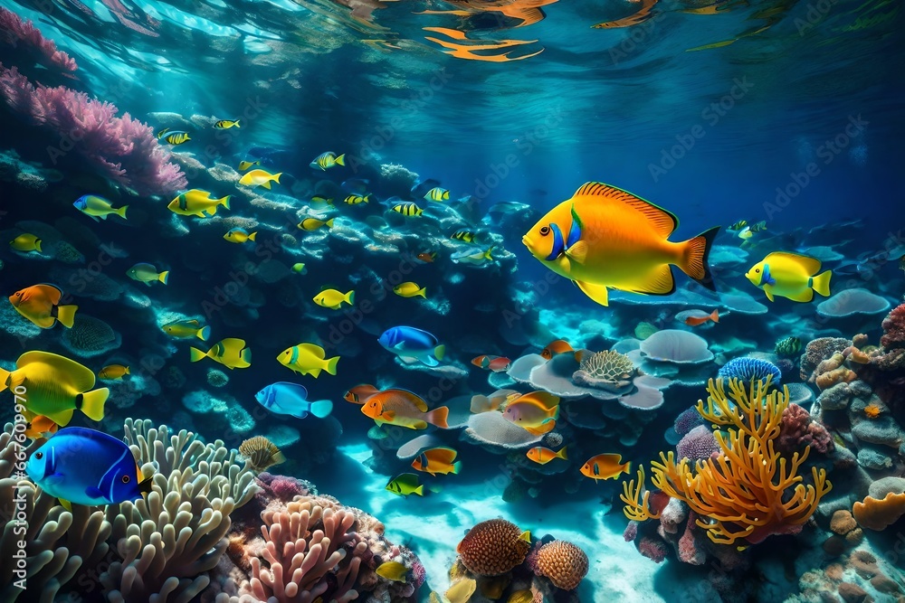 Fototapeta premium fish in aquarium