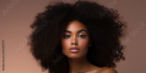 Beauty, portrait and natural face of a black woman
