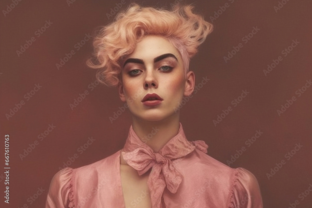 Non-binary person. Portrait of a non-binary person. Gender identity.
Non-binary person. Portrait of a non-binary person. Gender identity.
