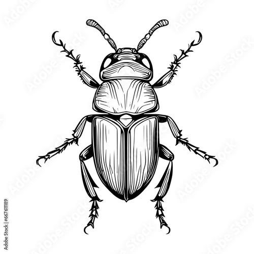 beetle illustration vector