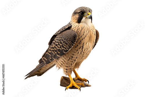 Majestic Falcon Soaring - Isolated on White Background PNG