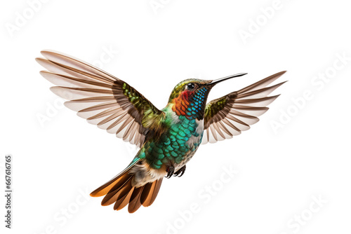 Vibrant Hummingbird, Isolated, Transparent Background