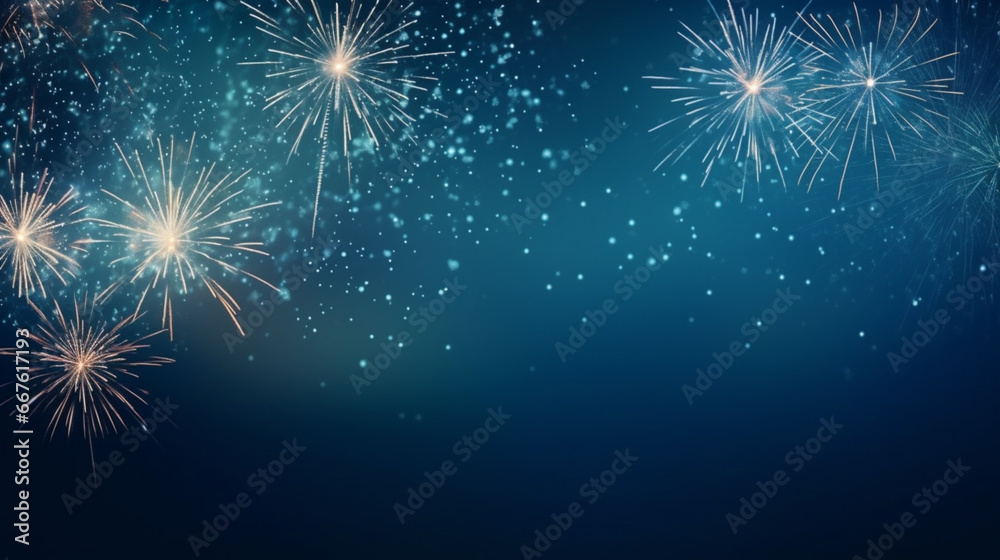 2024 New year New Year's Eve Party background banner fireworks ...