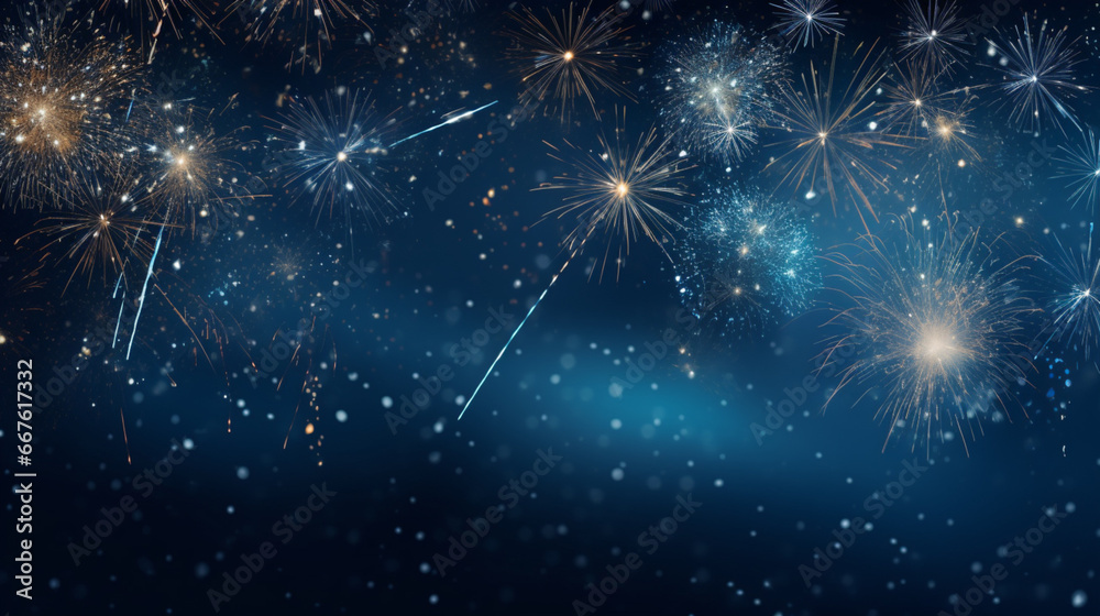 2024 New year New Year's Eve Party background banner fireworks ...