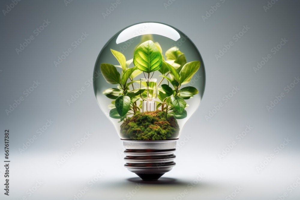 Green World Map On The Light Bulb With Green Background, Renewable Energy Green World Map On The Light Bulb With Green Background, Renewable Energy