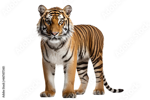 Indochinese Tiger Isolated on transparent background  PNG
