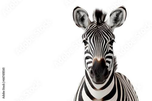Zebra Isolated on transparent background, PNG