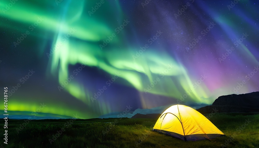 Camping under Nothern Lights