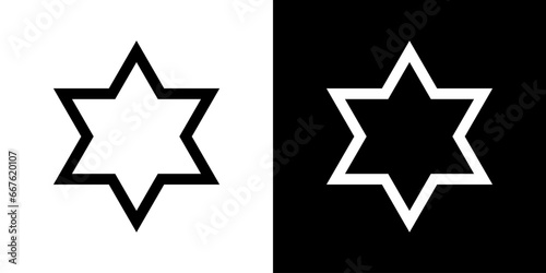 Star of David. Jewish symbol. David's star vector icon.