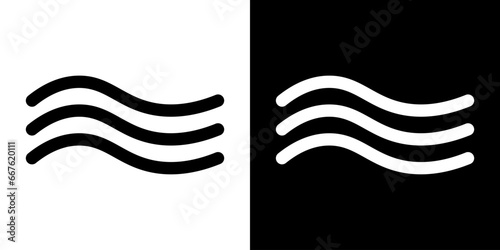 Wind in simple style. Wind vector icon for meteorology. Weather sign.