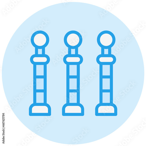 Bollards Vector Icon Design Illustration