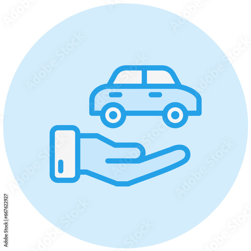 Car insurance Vector Icon Design Illustration