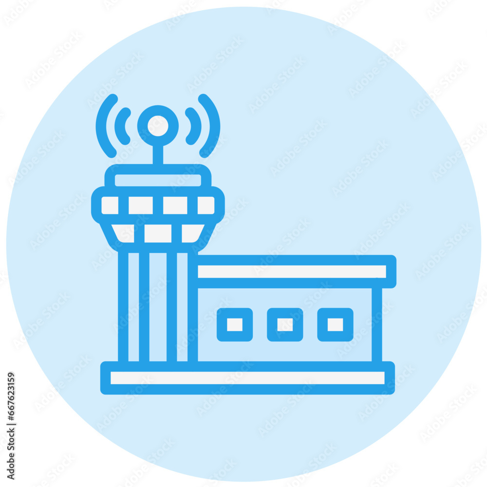 Control tower Vector Icon Design Illustration Control tower Vector Icon Design Illustration