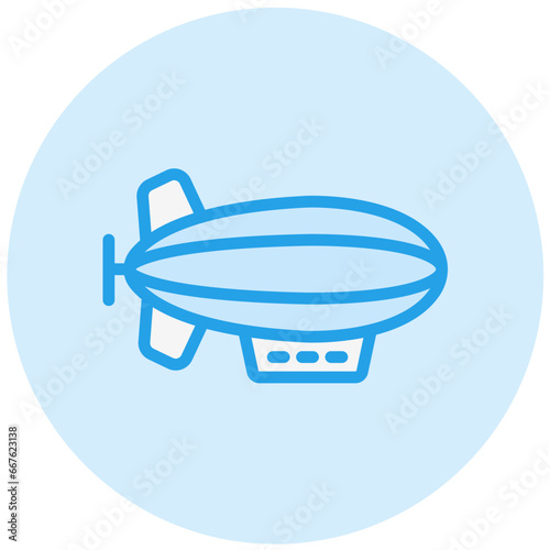 Zeppelin Vector Icon Design Illustration