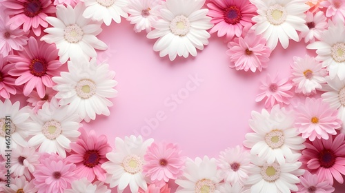 pink flowers border