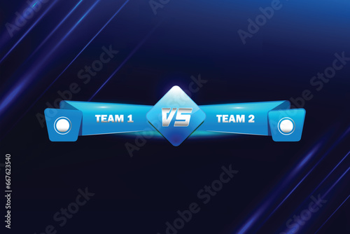 Versus vs scoreboard battle fight broadcast and lower thirds for soccer football cricket sports competition abstract background concept design template